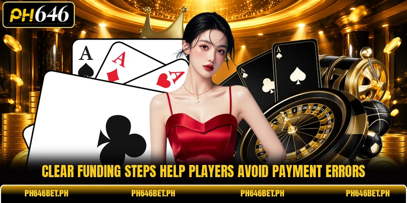 Clear funding steps help players avoid payment errors Clear funding steps help players avoid payment errors