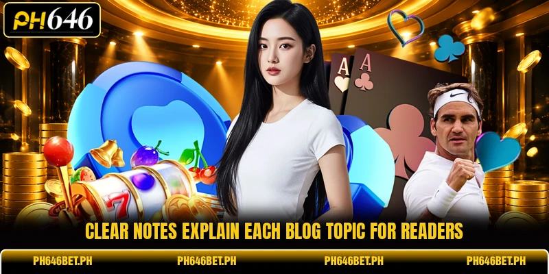 Clear notes explain each blog topic for readers Clear notes explain each blog topic for readers