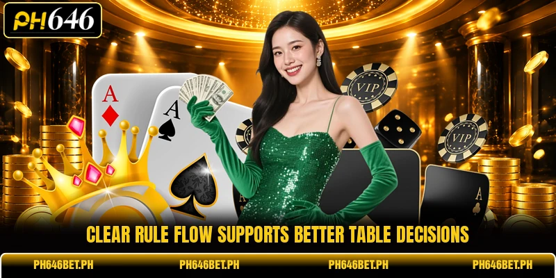 Clear rule flow supports better table decisions