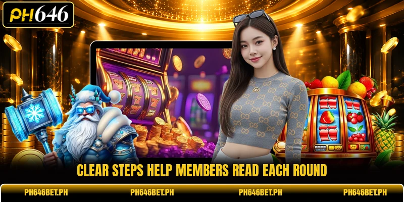 Clear steps help members read each round