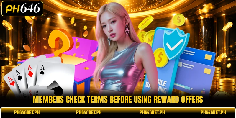 Members check terms before using reward offers Members check terms before using reward offers