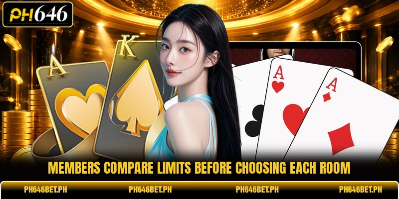 Members compare limits before choosing each room