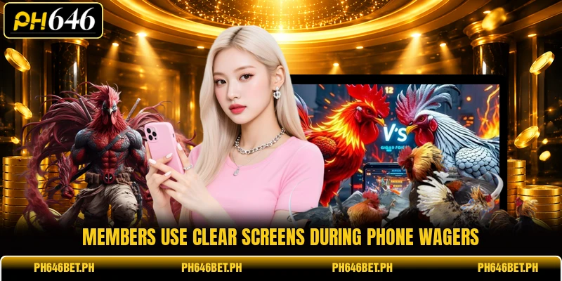 Members use clear screens during phone wagers