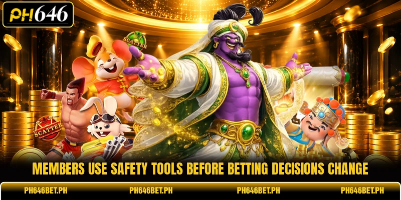 Members use safety tools before betting decisions change