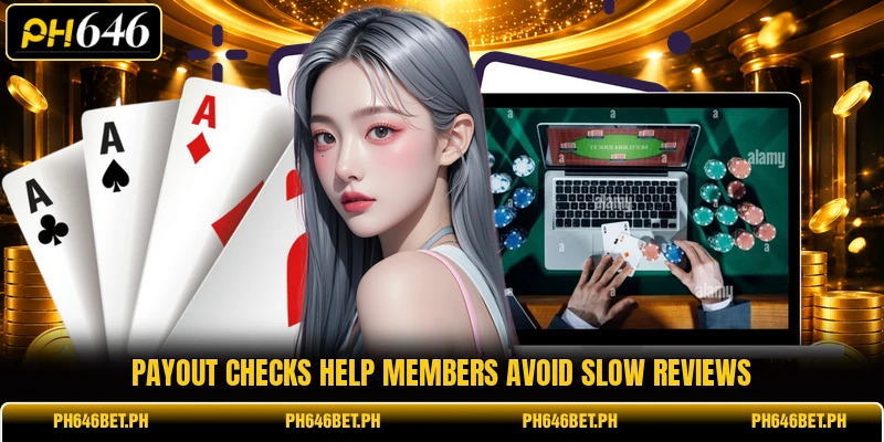 Payout checks help members avoid slow reviews Payout checks help members avoid slow reviews