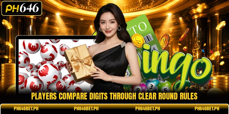 Players compare digits through clear round rules