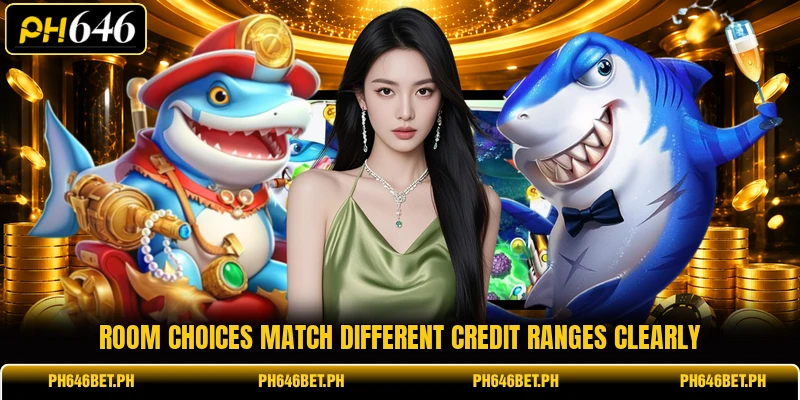 Room choices match different credit ranges clearly