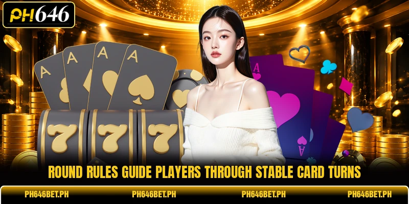 Round rules guide players through stable card turns