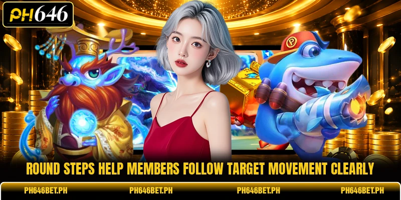 Round steps help members follow target movement clearly