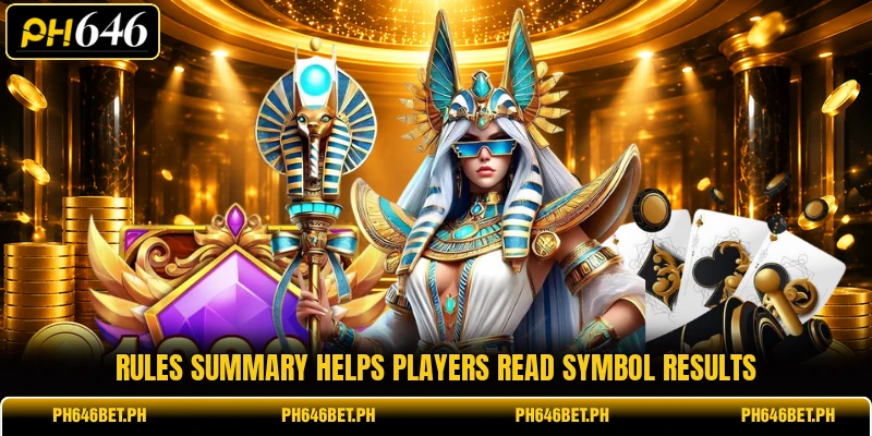 Rules summary helps players read symbol results