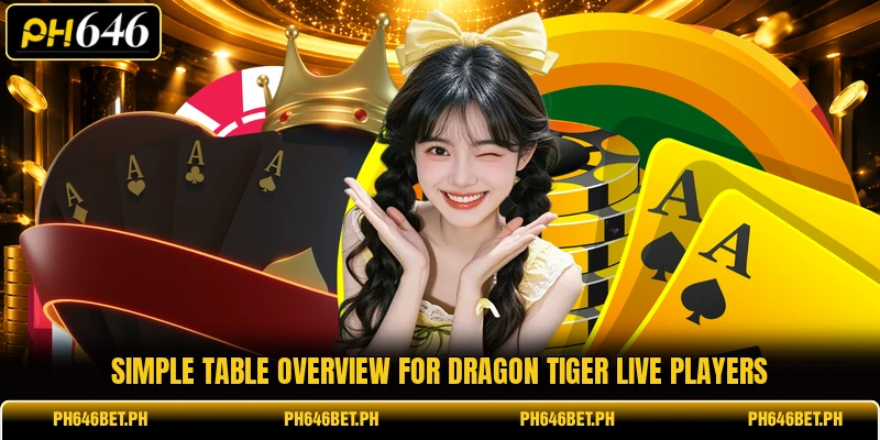 Simple table overview for Dragon Tiger Live players