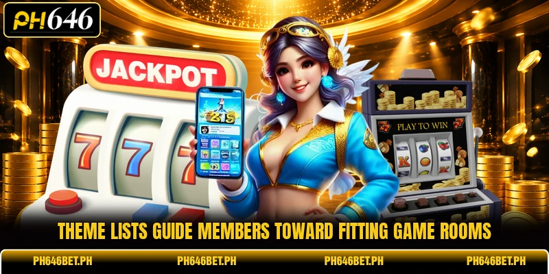 Theme lists guide members toward fitting game rooms